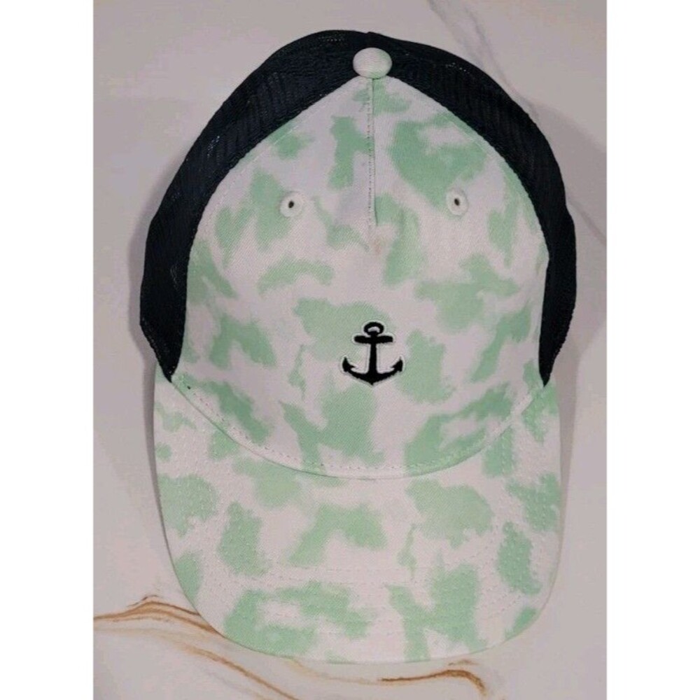 Jackson Hole Green Trucker Hat Anchor Snapback Cap